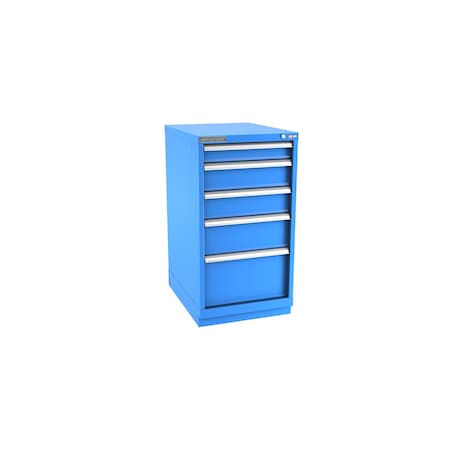 Champion Tool Storage Modular Drawer Cabinet, 5 Drawer, Blue, Steel, 22 in W x 28-1/2 in D x 41-3/4 in H N18000501ILCFTB-BB
